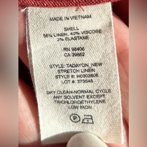 Theory linen blend Tadayon Stretch Midi Dress V-
Neck Sz 2 - Picture 7 of 11